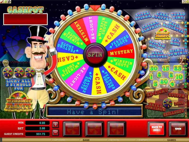 Wheel of Plenty Free Casino Slot  with, delSecond Screen Game