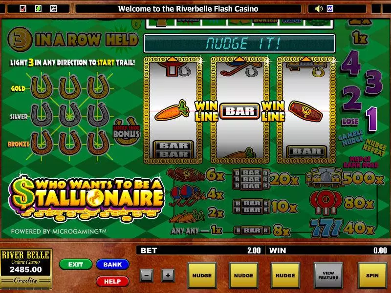 Who want's to be a Stallionaire Free Casino Slot  with, delSecond Screen Game