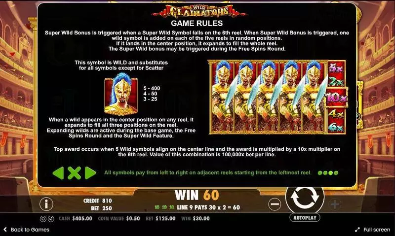 Wild Gladiators Free Casino Slot  with, delFree Spins