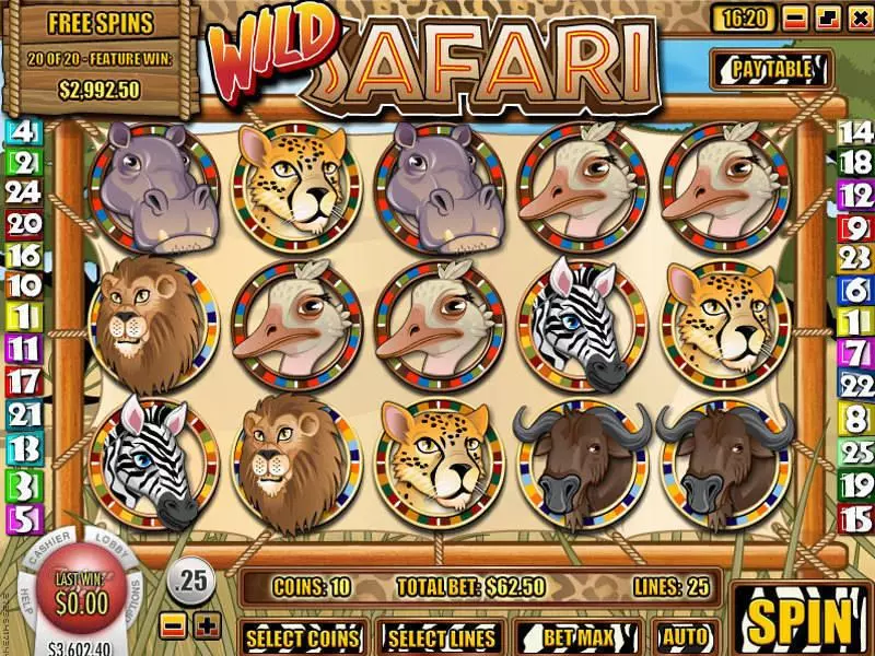 Wild Safari Free Casino Slot  with, delFree Spins