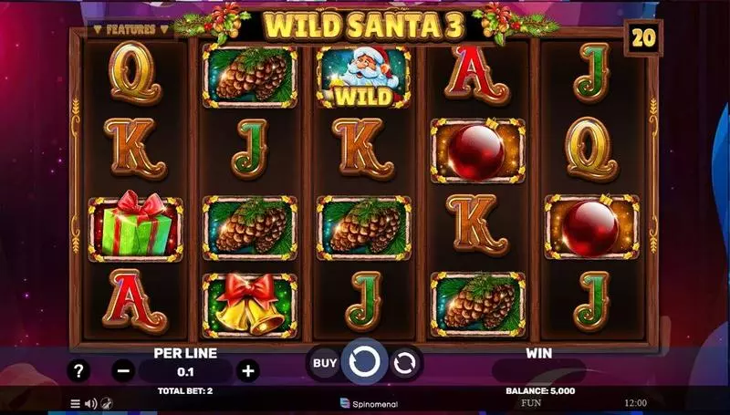 Wild Santa 3 Free Casino Slot  with, delRe-Spin