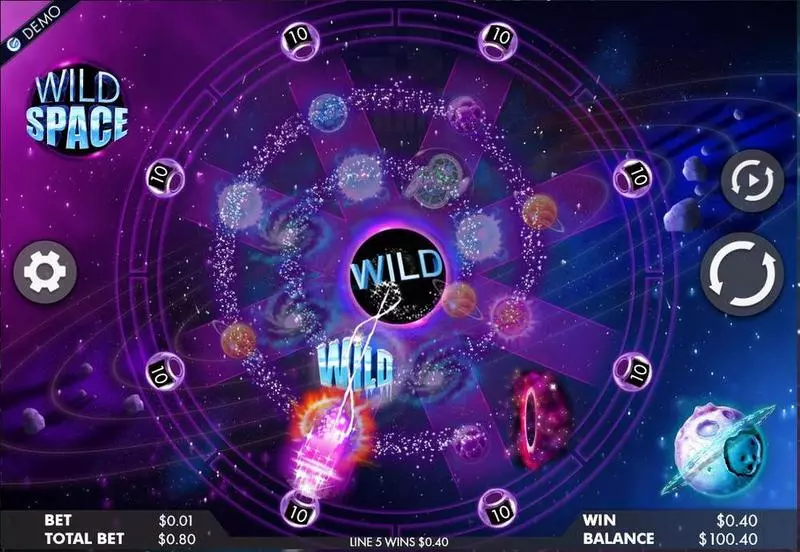 Wild Space Free Casino Slot  with, delRe-Spin