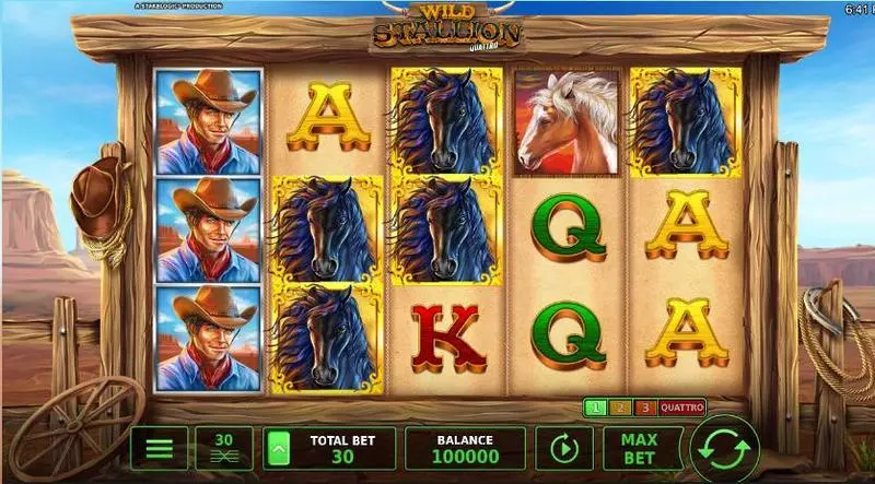Wild Stallion Quatro Free Casino Slot  with, delFree Spins