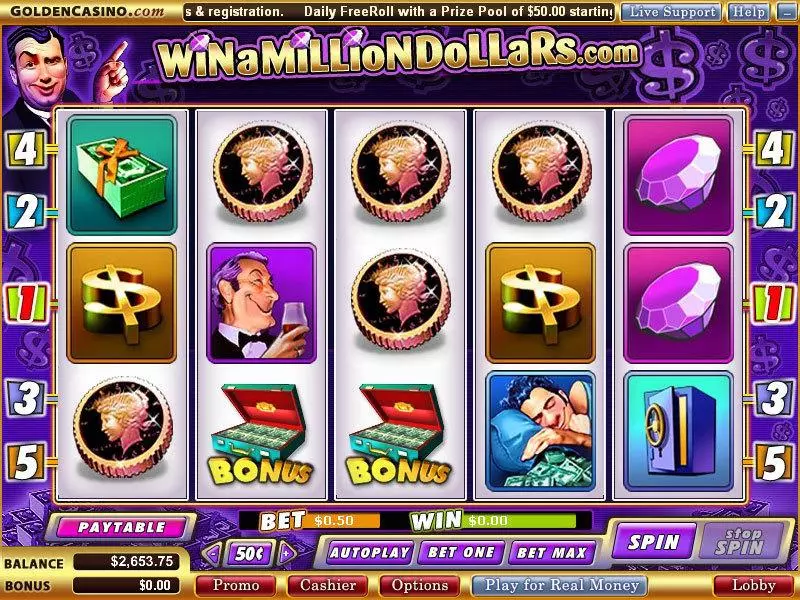Win a Milllion Dollars Free Casino Slot  with, delSecond Screen Game