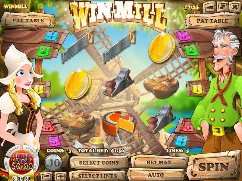Win Mill Free Casino Slot  with, delSecond Screen Game