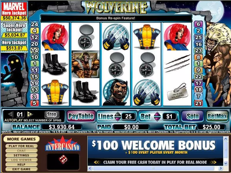 Wolverine Free Casino Slot 