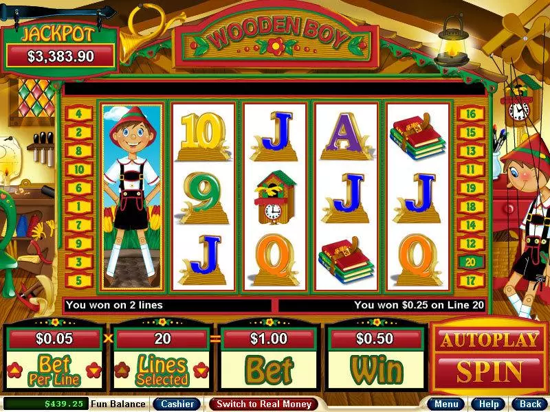 Wooden Boy Free Casino Slot  with, delFree Spins