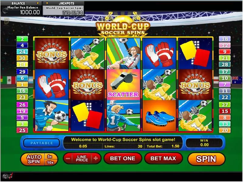 World Cup Soccer Spins Free Casino Slot  with, delFree Spins
