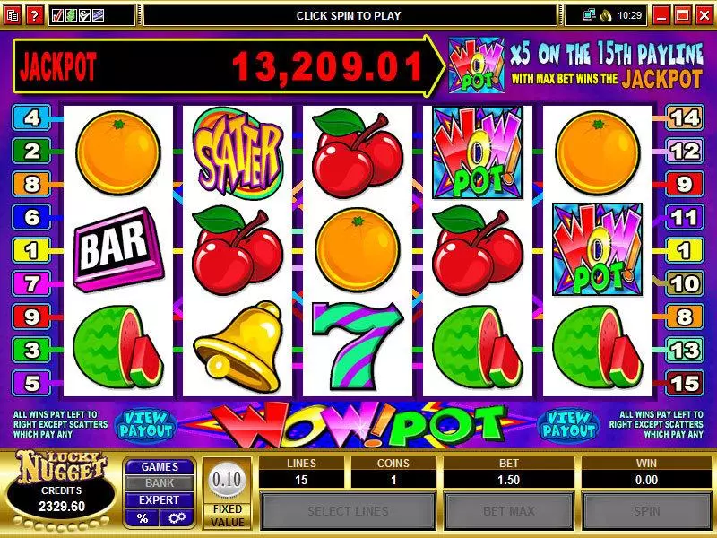 Wow Pot 5-Reels Free Casino Slot 