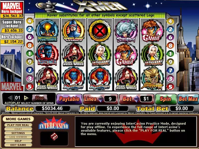 X-Men Free Casino Slot  with, delSecond Screen Game