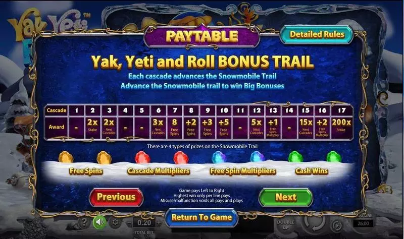 Yak, Yeti & Roll Free Casino Slot  with, delFree Spins
